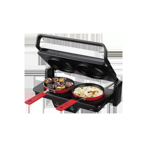 GRILL JATA 1000W PLACAS MIXTAS 270X140MM APERTURA 180º PRESION DE ASADO  UNIFORME BANDEJA RECOGE SALSAS GR266 en Idirecto