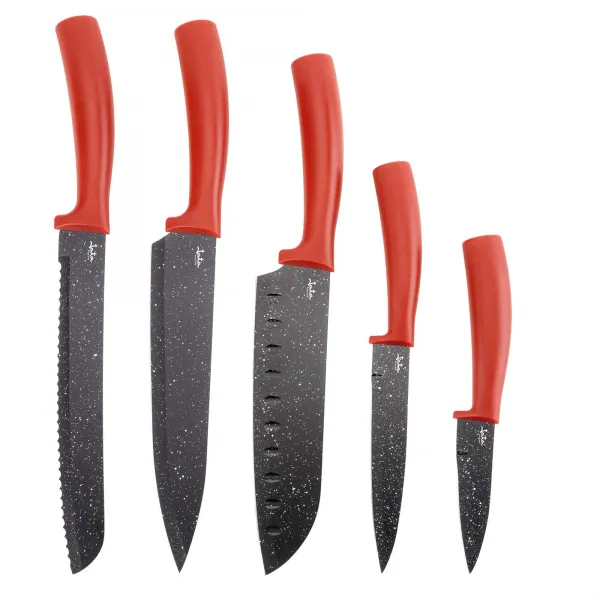 Set de 5 cuchillos y tabla soporte HACC4502